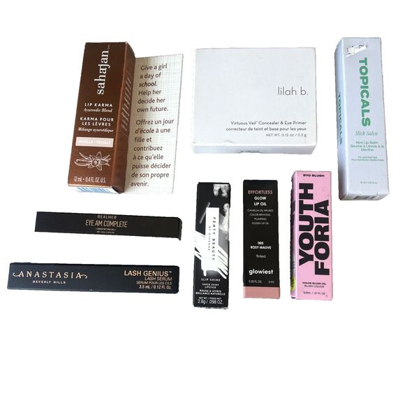 HIGH END BEAUTY MAKEUP  Bundle 8pc LOT Lash Lip Concealer Blush Brow Full Sz NEW - Picture 2 of 8